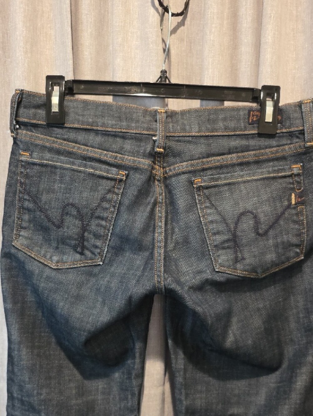 Citizens Of Humanity Kelly #063 Dark Blue Low Waist Stretch Cropped Jeans - Picture 5 of 16